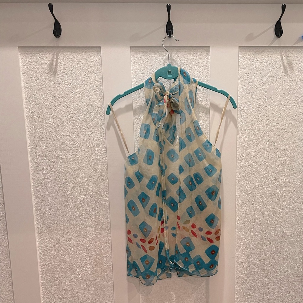 Diane Von Fürstenberg Silk Halter top Size 0